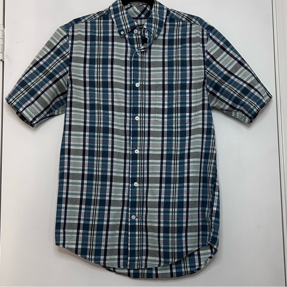 Plaid George Button-Down Shirt, Size Adult Small